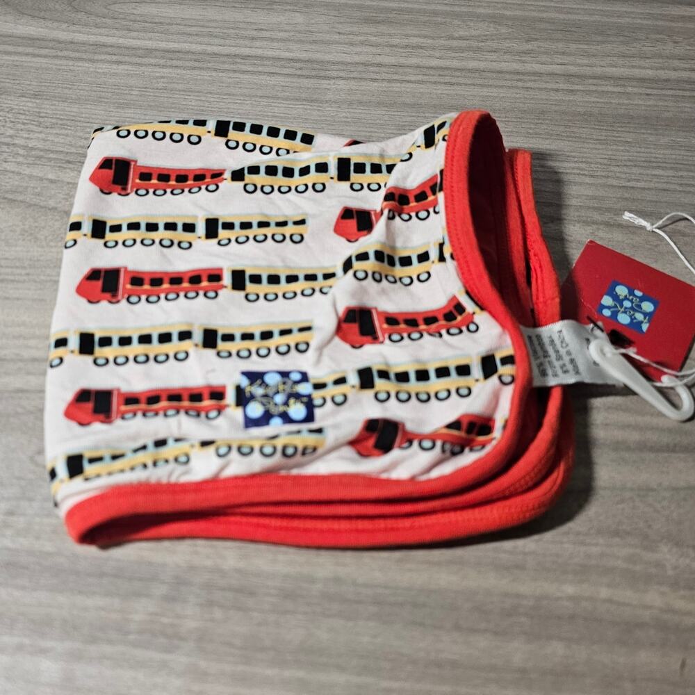 KicKee Pants Natural Indian Train Lovey NEW WITH TAG Red Orange Comfie Baby